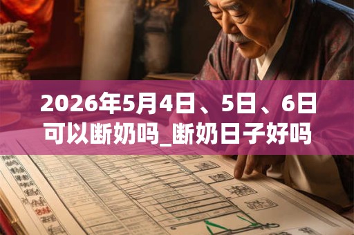 2026年5月4日、5日、6日可以断奶吗_断奶日子好吗 2026年5月4日、5日、6日可以断奶吗_断奶日子好吗