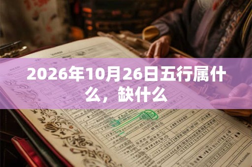 2026年10月26日五行属什么，缺什么