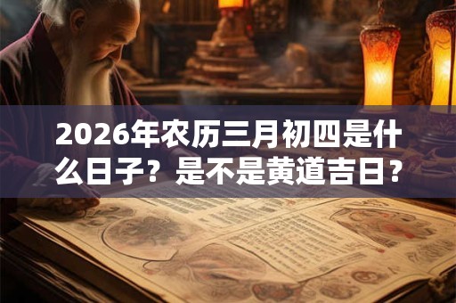 2026年农历三月初四是什么日子？是不是黄道吉日？