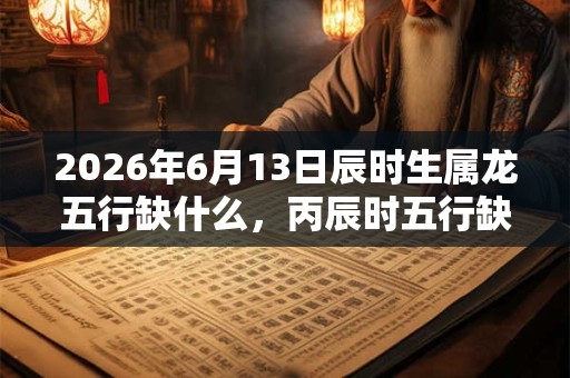 2026年6月13日辰时生属龙五行缺什么,丙辰时五行缺什么 2026年6月13日辰时生属龙五行缺什么,丙辰时五行缺什么