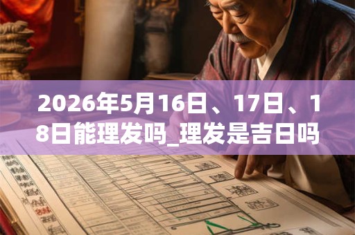 2026年5月16日、17日、18日能理发吗_理发是吉日吗 2026年5月16日、17日、18日能理发吗_理发是吉日吗