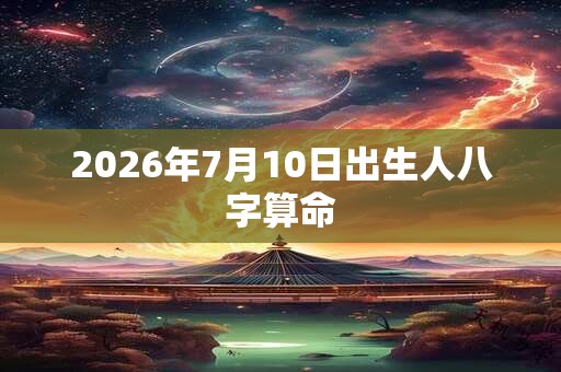 2026年7月10日出生人八字算命 2026年7月10日出生人八字算命