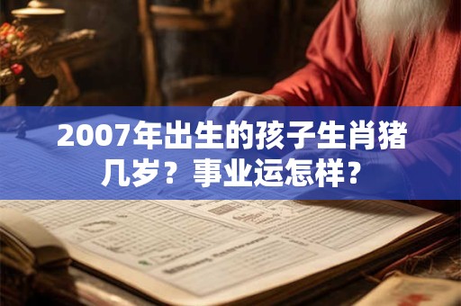2007年出生的孩子生肖猪几岁？事业运怎样？
