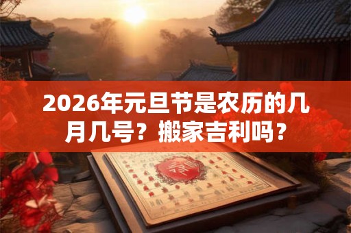 2026年元旦节是农历的几月几号？搬家吉利吗？