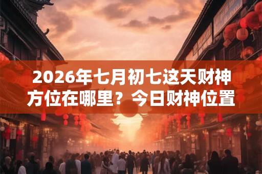 2026年七月初七这天财神方位在哪里？今日财神位置