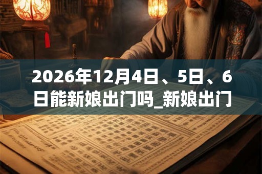 2026年12月4日、5日、6日能新娘出门吗_新娘出门是吉日吗