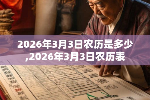 2026年3月3日农历是多少,2026年3月3日农历表