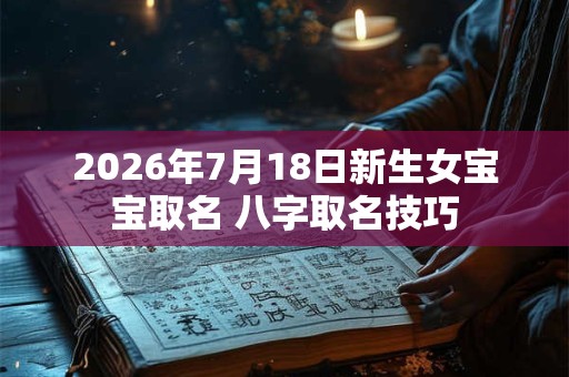 2026年7月18日新生女宝宝取名 八字取名技巧