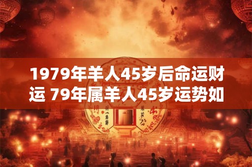 1979年羊人45岁后命运财运 79年属羊人45岁运势如何