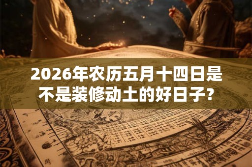 2026年农历五月十四日是不是装修动土的好日子？