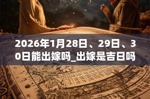 2026年1月28日、29日、30日能出嫁吗_出嫁是吉日吗