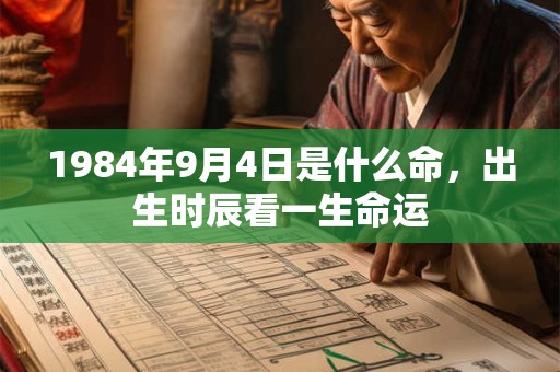 1984年9月4日是什么命,出生时辰看一生命运 1984年9月4日是什么命,出生时辰看一生命运