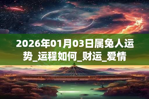 2026年01月03日属兔人运势_运程如何_财运_爱情