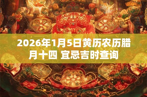 2026年1月5日黄历农历腊月十四 宜忌吉时查询 2026年1月5日黄历农历腊月十四 宜忌吉时查询