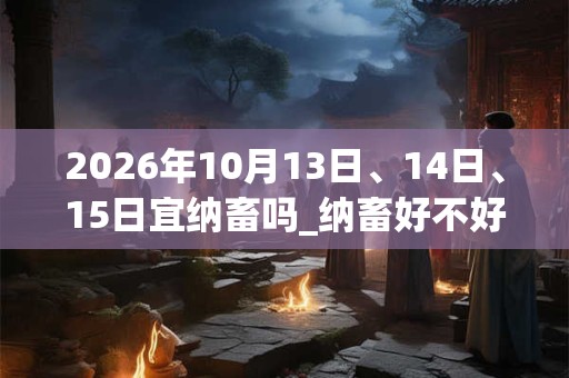 2026年10月13日、14日、15日宜纳畜吗_纳畜好不好 2026年10月13日、14日、15日宜纳畜吗_纳畜好不好