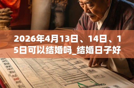 2026年4月13日、14日、15日可以结婚吗_结婚日子好吗 2026年4月13日、14日、15日可以结婚吗_结婚日子好吗