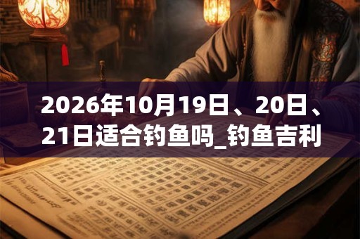 2026年10月19日、20日、21日适合钓鱼吗_钓鱼吉利吗