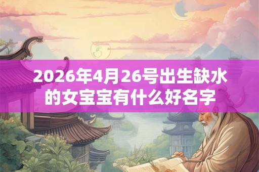 2026年4月26号出生缺水的女宝宝有什么好名字 2026年4月26号出生缺水的女宝宝有什么好名字