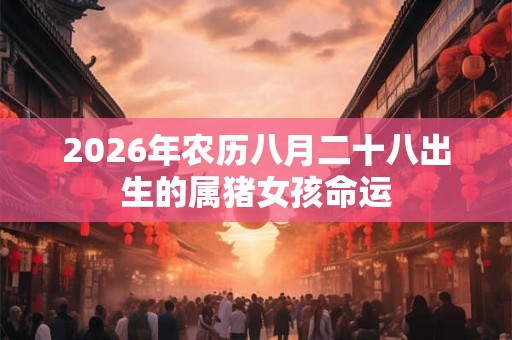 2026年农历八月二十八出生的属猪女孩命运 2026年农历八月二十八出生的属猪女孩命运