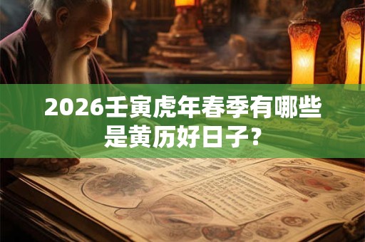 2026壬寅虎年春季有哪些是黄历好日子? 2026壬寅虎年春季有哪些是黄历好日子?
