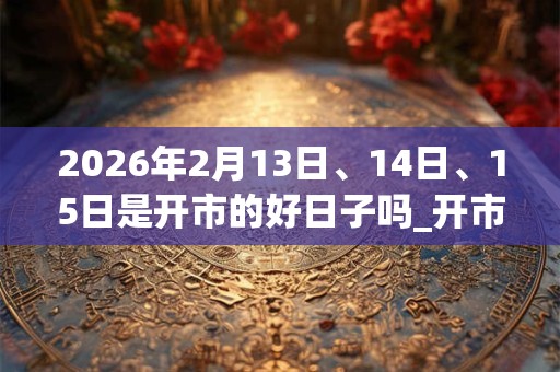 2026年2月13日、14日、15日是开市的好日子吗_开市可以吗 2026年2月13日、14日、15日是开市的好日子吗_开市可以吗