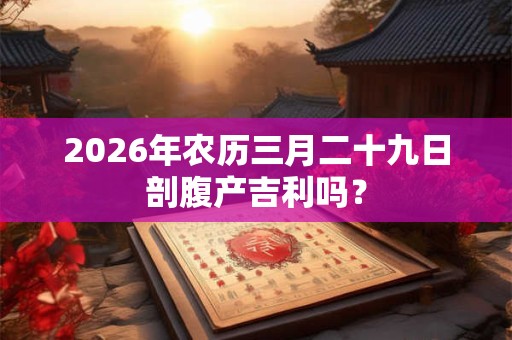 2026年农历三月二十九日剖腹产吉利吗? 2026年农历三月二十九日剖腹产吉利吗?