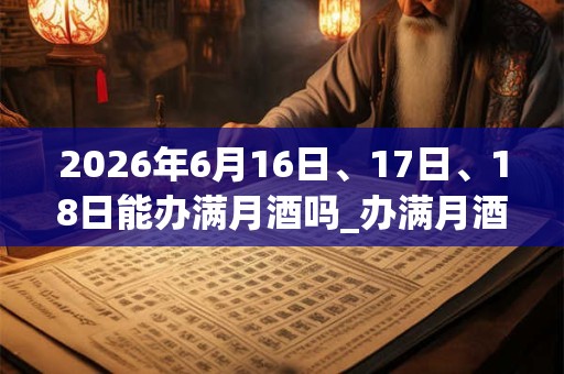 2026年6月16日、17日、18日能办满月酒吗_办满月酒是吉日吗 2026年6月16日、17日、18日能办满月酒吗_办满月酒是吉日吗