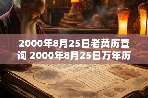 2000年8月25日老黄历查询 2000年8月25日万年历黄道吉日 2000年8月25日老黄历查询 2000年8月25日万年历黄道吉日