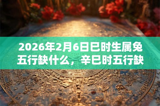 2026年2月6日巳时生属兔五行缺什么,辛巳时五行缺什么 2026年2月6日巳时生属兔五行缺什么,辛巳时五行缺什么