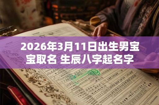 2026年3月11日出生男宝宝取名 生辰八字起名字 2026年3月11日出生男宝宝取名 生辰八字起名字
