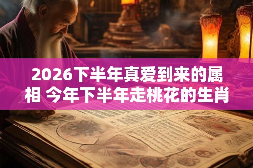 2026下半年真爱到来的属相 今年下半年走桃花的生肖 2026下半年真爱到来的属相 今年下半年走桃花的生肖