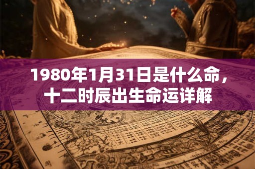 1980年1月31日是什么命，十二时辰出生命运详解