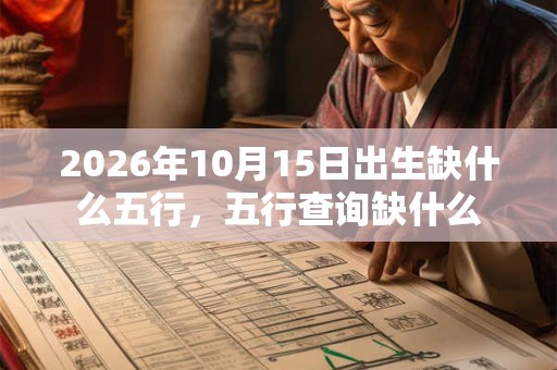 2026年10月15日出生缺什么五行，五行查询缺什么