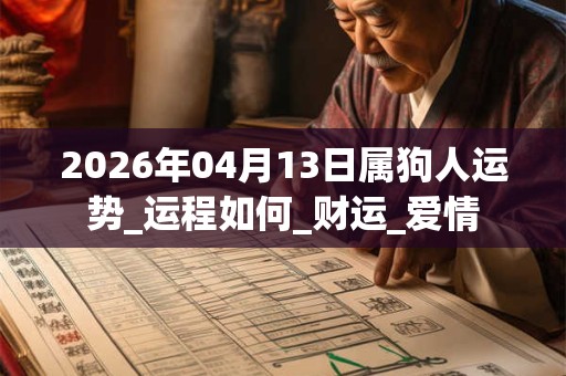 2026年04月13日属狗人运势_运程如何_财运_爱情 2026年04月13日属狗人运势_运程如何_财运_爱情