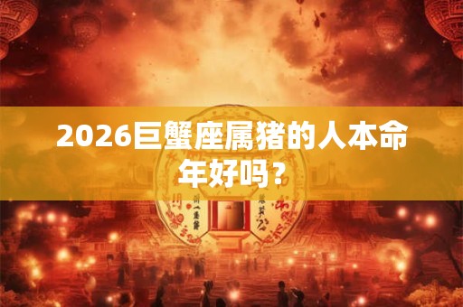 2026巨蟹座属猪的人本命年好吗? 2026巨蟹座属猪的人本命年好吗?