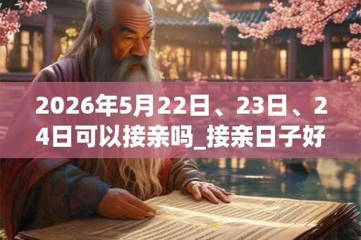 2026年5月22日、23日、24日可以接亲吗_接亲日子好吗