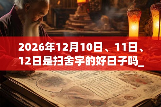 2026年12月10日、11日、12日是扫舍宇的好日子吗_扫舍宇可以吗