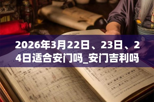 2026年3月22日、23日、24日适合安门吗_安门吉利吗