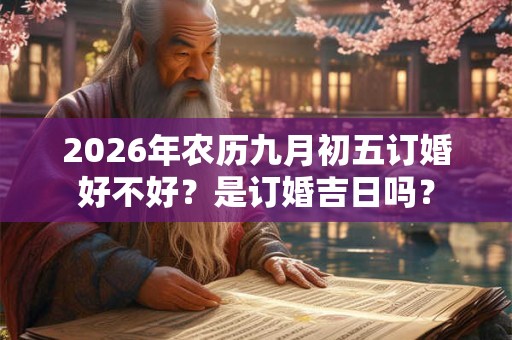 2026年农历九月初五订婚好不好？是订婚吉日吗？