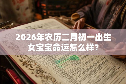 2026年农历二月初一出生女宝宝命运怎么样？