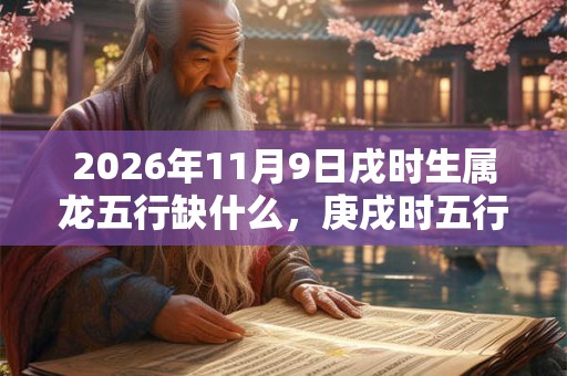 2026年11月9日戌时生属龙五行缺什么，庚戌时五行缺什么
