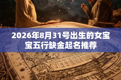 2026年8月31号出生的女宝宝五行缺金起名推荐