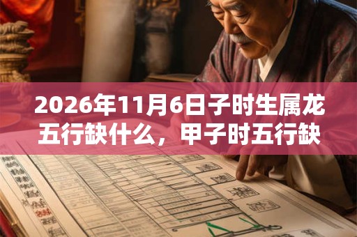 2026年11月6日子时生属龙五行缺什么，甲子时五行缺什么