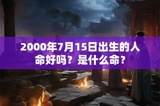 2000年7月15日出生的人命好吗?是什么命? 2000年7月15日出生的人命好吗?是什么命?