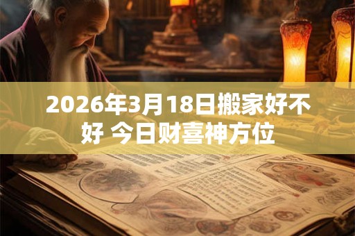 2026年3月18日搬家好不好 今日财喜神方位 2026年3月18日搬家好不好 今日财喜神方位