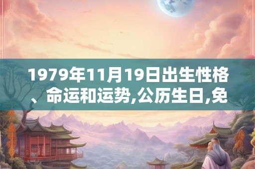 1979年11月19日出生性格、命运和运势,公历生日,免费算命 1979年11月19日出生性格、命运和运势,公历生日,免费算命