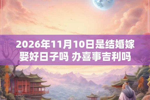 2026年11月10日是结婚嫁娶好日子吗 办喜事吉利吗