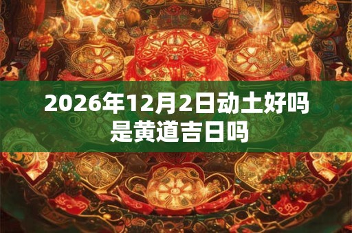 2026年12月2日动土好吗 是黄道吉日吗 2026年12月2日动土好吗 是黄道吉日吗