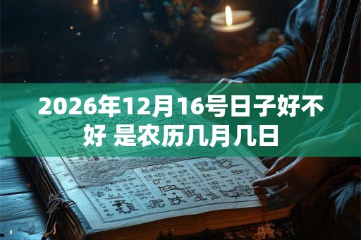 2026年12月16号日子好不好 是农历几月几日