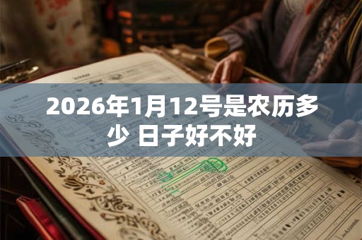 2026年1月12号是农历多少 日子好不好
